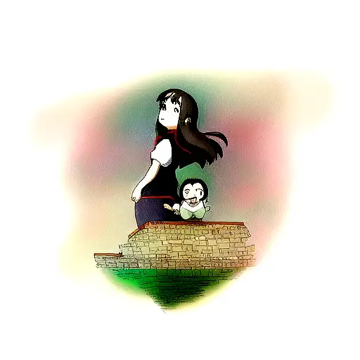 Spirited away mix tattoo design idea