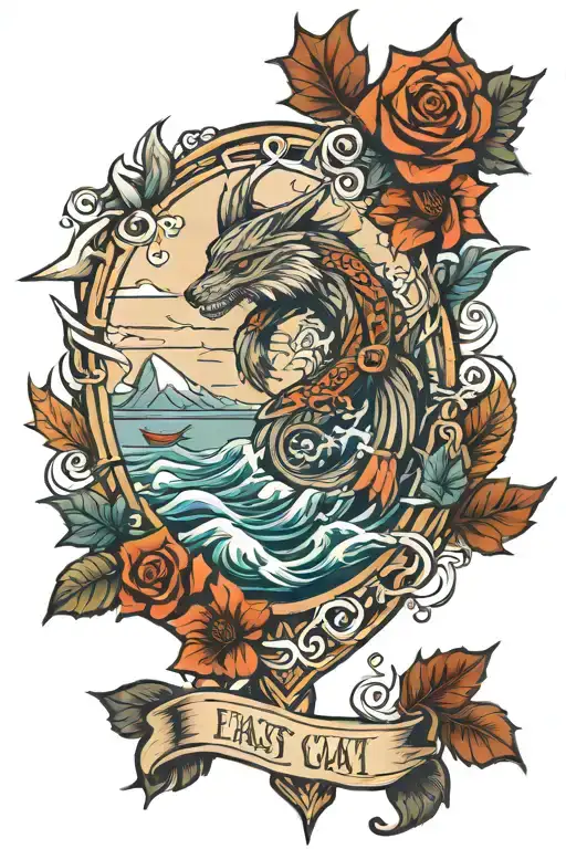 east coast meets west coast canada tattoo design idea