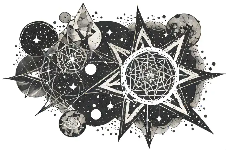 belier signe astro constellation intertwined tattoo design idea