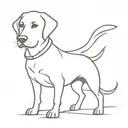 grandad and Labrador tattoo design idea