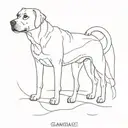 grandad and Labrador tattoo design idea
