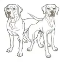 grandad and Labrador tattoo design idea