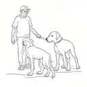 grandad and Labrador tattoo design idea
