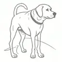 grandad with  Labrador tattoo design idea