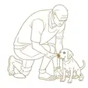 grandad with  Labrador tattoo design idea