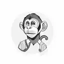 Monkey on scooter, programmer tattoo design idea