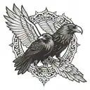 odins ravens flying down my deltoids tattoo design idea