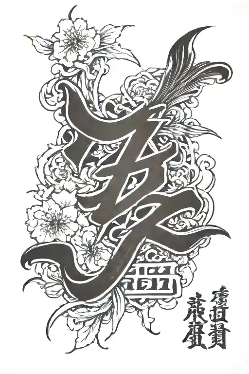 Jose Rosa Mickaël letter name written tattoo design idea