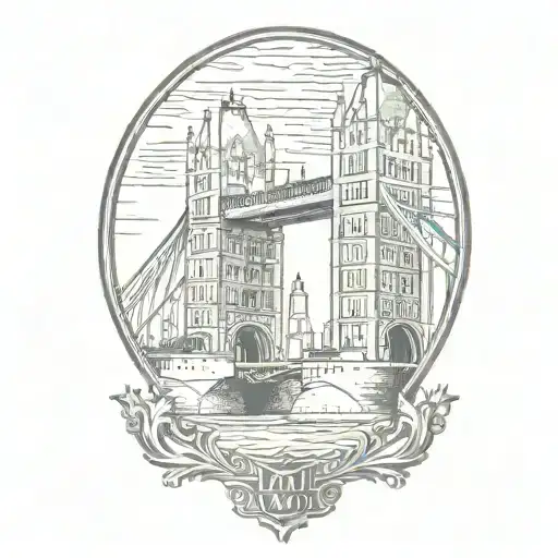tower bridge tattoo design idea