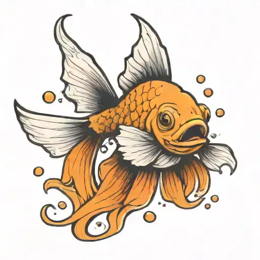 goldfish cracker tattoo design idea