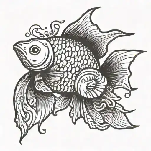 goldfish cracker tattoo design idea