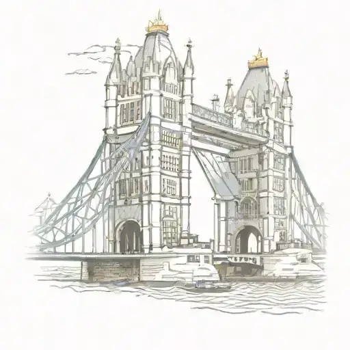 tower bridge tattoo design idea