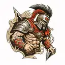 sparta warrior tattoo design idea