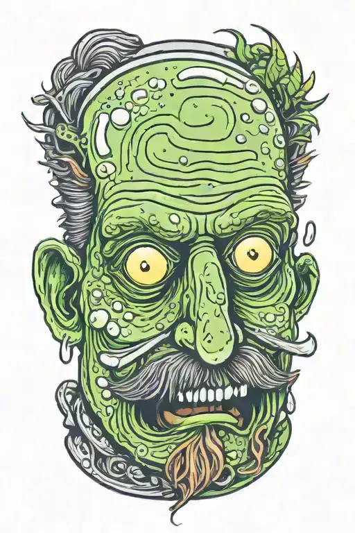 pickle rick tattoo design idea