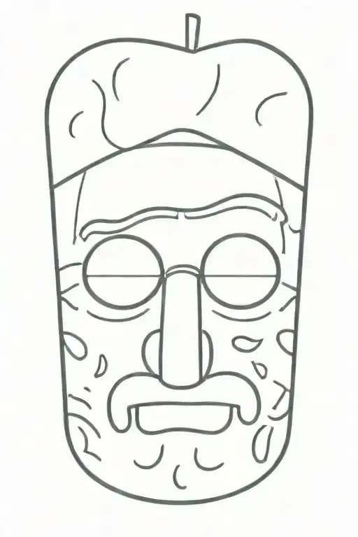 pickle rick tattoo design idea