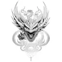 Dragon, Samurai tattoo design idea