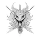 Dragon, Samurai tattoo design idea