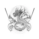 Dragon, Samurai tattoo design idea