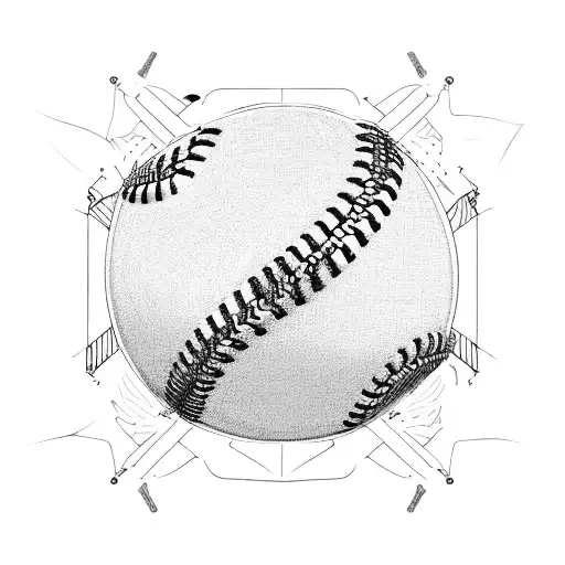 ball baseball tattoo design idea