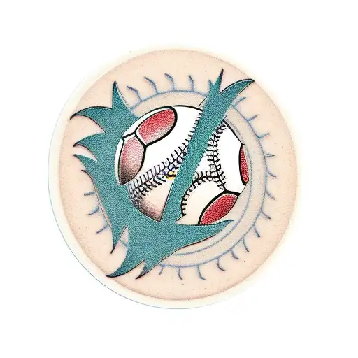 ball baseball tattoo design idea