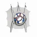 ball baseball tattoo design idea