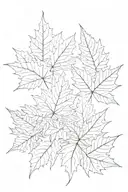 fall leaves tattoo design idea