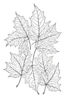 fall leaves tattoo design idea