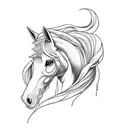 horse wild  tattoo design idea