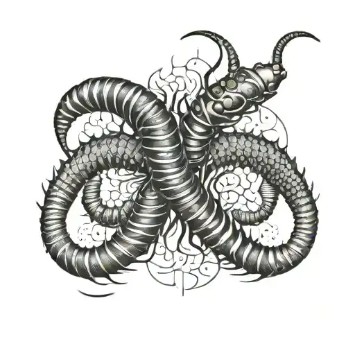 centipede tattoo design idea