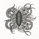 centipede tattoo design idea
