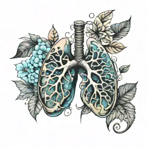 lungs tattoo design idea