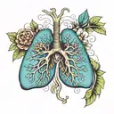 lungs tattoo design idea