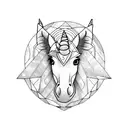 unicorn tattoo design idea