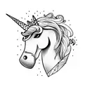 unicorn tattoo design idea