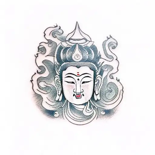 Buddhism tattoo design idea