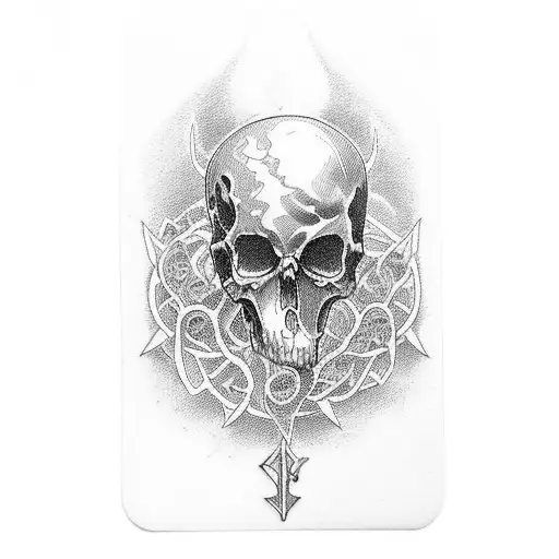 death tarot card tattoo design idea