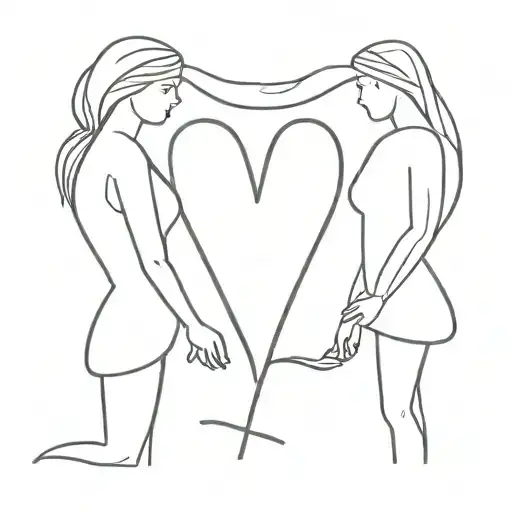 3 person relationship with two kids initials Y tattoo design idea