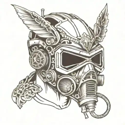 welding mask tattoo design idea