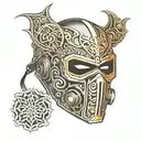 welding mask tattoo design idea