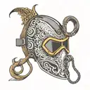 welding mask tattoo design idea