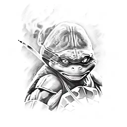 teenage mutant ninja turtles weapons tattoo design idea