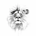 lion and lamb tattoo design idea