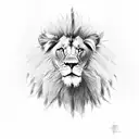 lion and lamb tattoo design idea