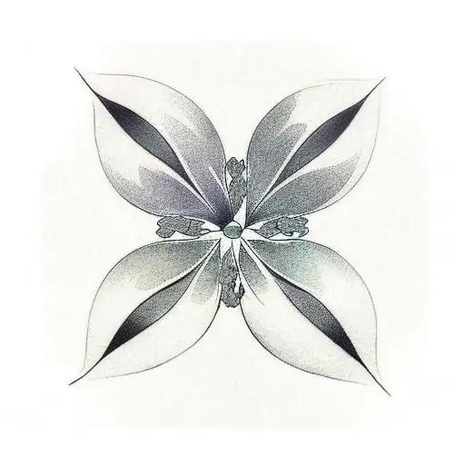 Four-leaf clover and three leaf clover tattoo design idea