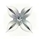 Four-leaf clover and three leaf clover tattoo design idea