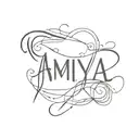 the name "Amiya" tattoo design idea
