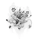 Lily tattoo design idea