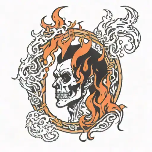 Flames all around me I hope they fucking drown me $uicideboy$ tattoo design idea