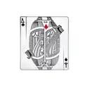 A new-school design of a video game controller morphing into a deck of cards tattoo design idea