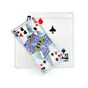 A new-school design of a video game controller morphing into a deck of cards tattoo design idea